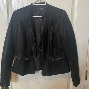 Baccini black leather jacket NWOT